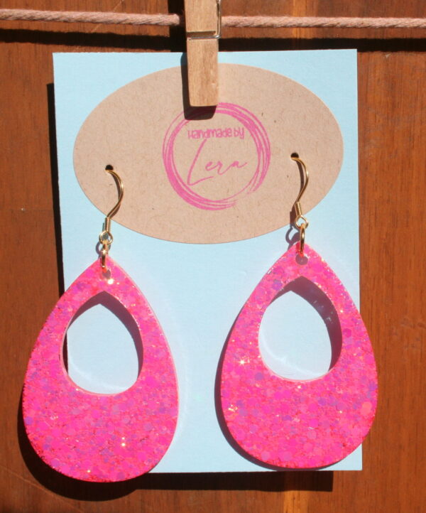 Teardrop Dangles - Coral